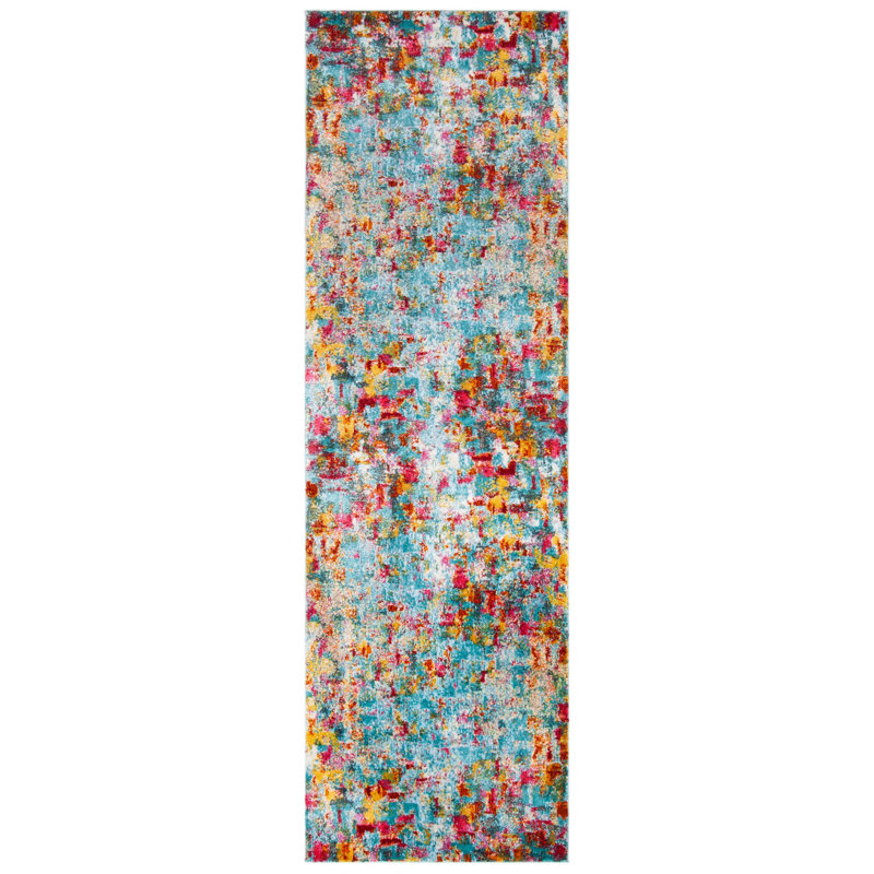 Tapis abstrait Marques Performance, Tapis de couloir 2 pi 2 po x 7 pi