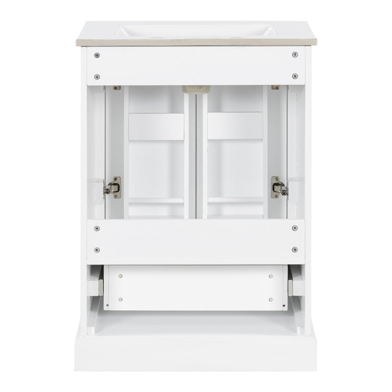 Meuble-lavabo 24 po avec lavabo, Blanc, 24"