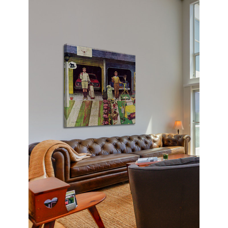 « saturday rain » par earl mayan, reproduction d’art sur toile tendue, H 18 po x l 18 po