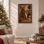 Décoration murale arbre décoré avec cheminée et bas de Noël-2081159612