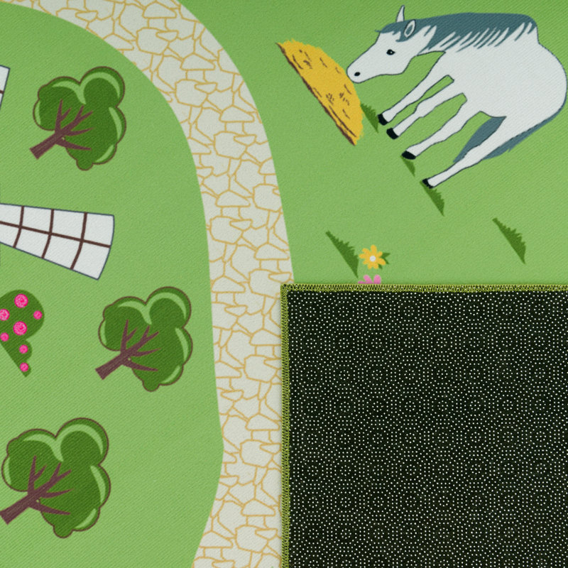 Bohdalice Green Rug, Square 200cm