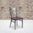 2 Pack Clear Coated "X" Back Metal Restaurant Chair-546156135