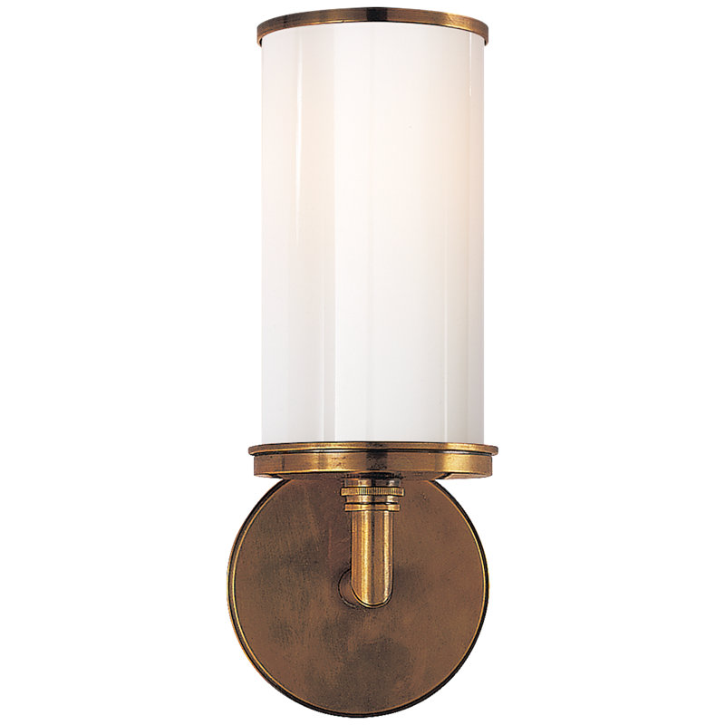 1 - Light Bath Sconce, Hand-Rubbed Antique Brass