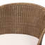 Fauteuil d'appoint bohémien en rotin gris délavé