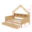 Lits plateforme pleine grandeur avec DEL, tablettes de rangement, tiroirs et garde-corps-934366299