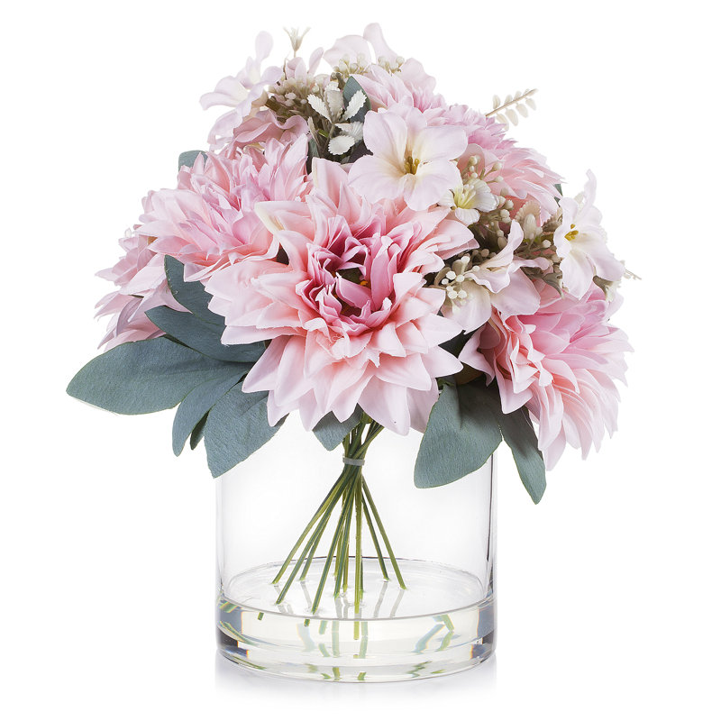 Arrangement floral mélangé dans un vase, Rose