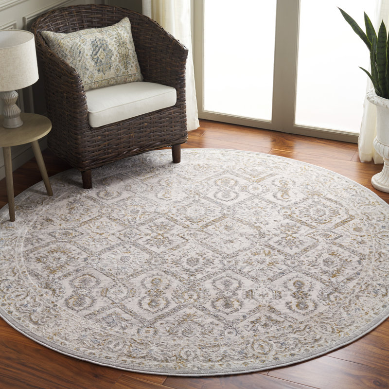 Vittini Performance Oriental Rug, Round 6'7"