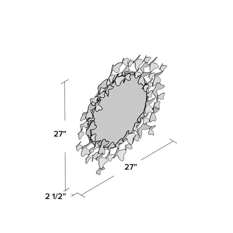 Metal Flat Wall Mirror