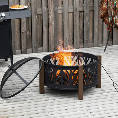 Pinerolo Round Iron Charcoal Fire Pit