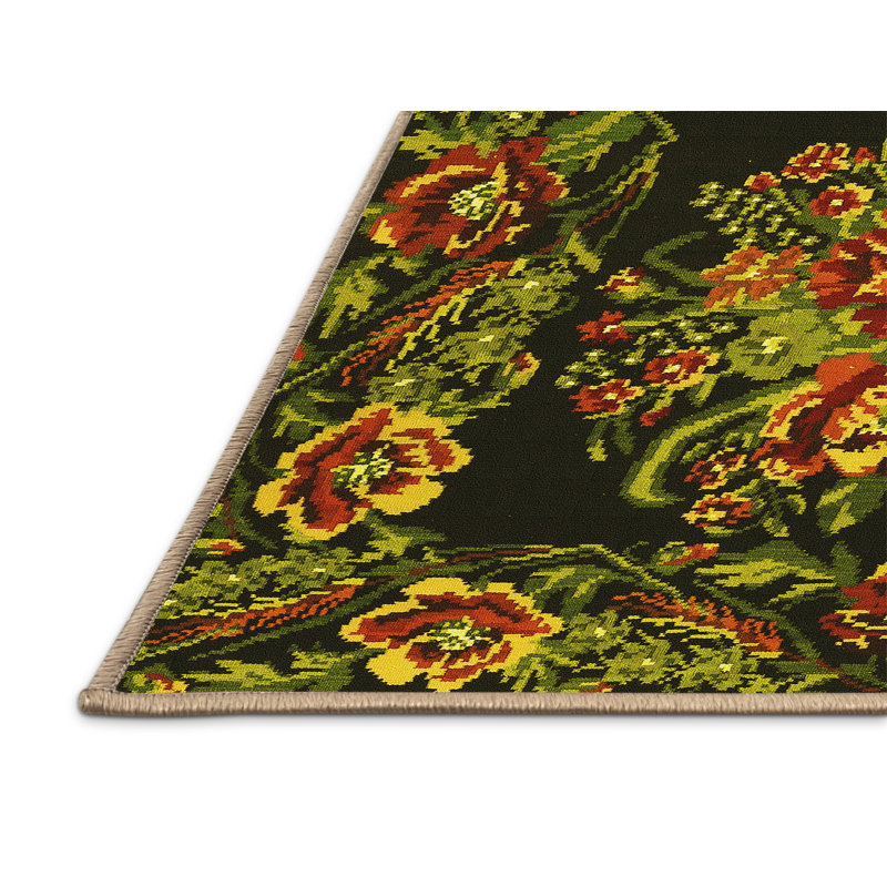 Mechele Washable Oriental Indoor Rug, Runner 2' x 5'