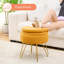 Tabouret de coiffeuse rembourré avec rangement et dossier pliant-1052999576