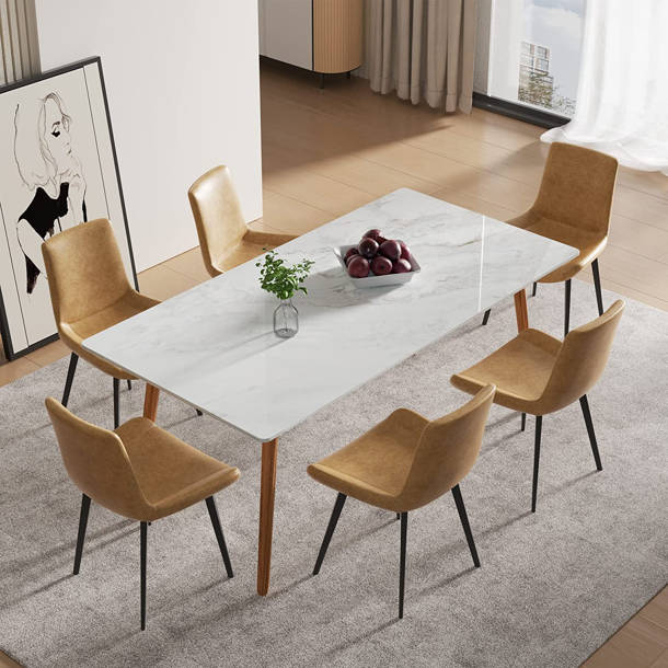 George Oliver Wolfson Round Metal Base Dining Table & Reviews | Wayfair