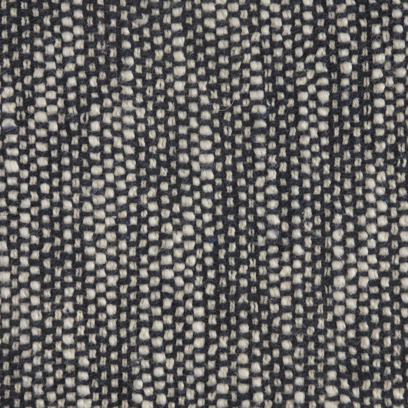 Dark Blue and White Cotton Fringe Throw Pillow, 20" Square