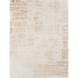 Hand Knotted Area Rug in White And Copper