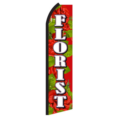 Double Sided 138'' H x 30'' W Polyester Feather Banner