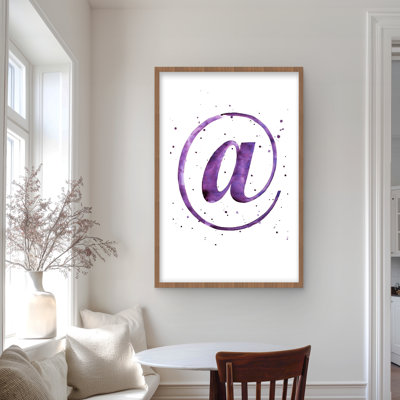 At - mauve, imprimé mat moderne encadré pour la décoration intérieure