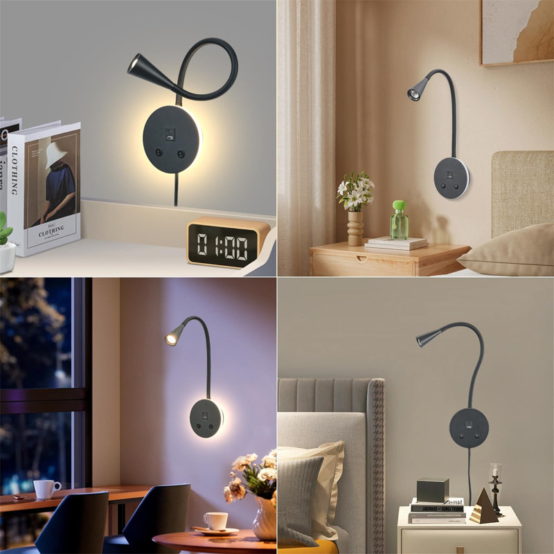 Aluminium LED Plug-in Spotlight, Black