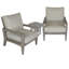 Sessoms Teak 2 - Person Patio Conversation Set with Cushions