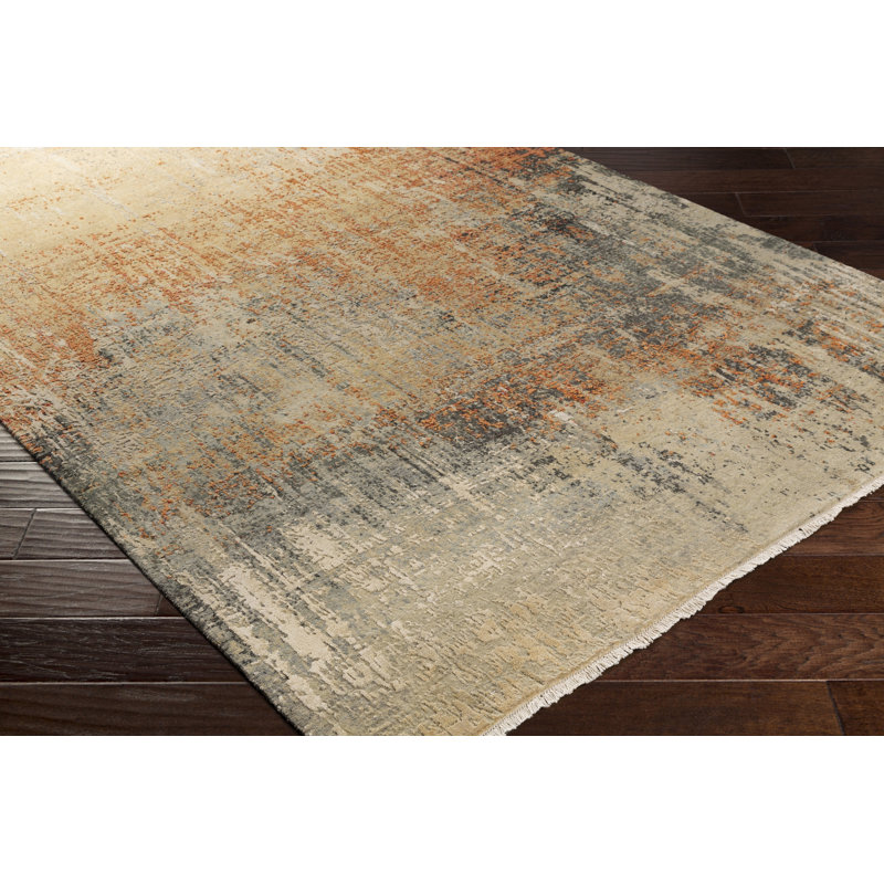 Colaba Silk Abstract Area Rug, Rectangle 2' x 3'