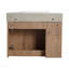 Meuble-lavabo mural de 26 po avec lavabo en céramique blanche et porte à fermeture en douceur, contreplaqué, emballage Kd-182395946-182395949