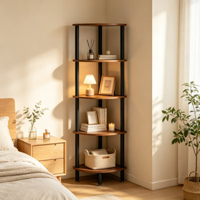 134 cm H x 30 cm W Corner Bookcase