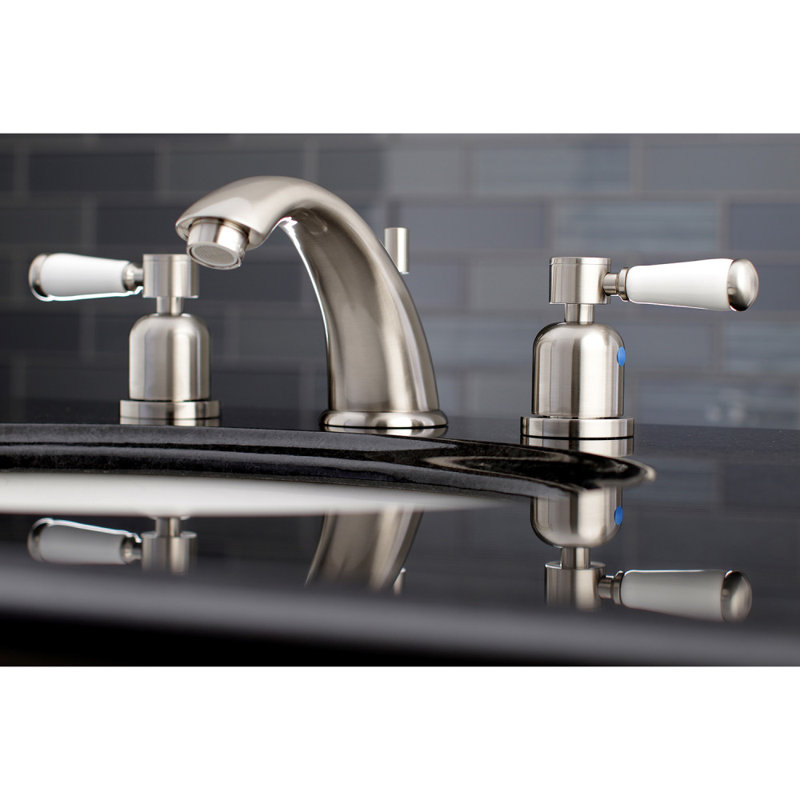 Robinet de salle de bain espacé Kingston, Nickel brossé