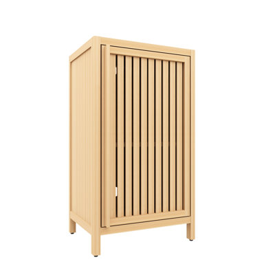 Natural Tone Bathroom Storage Cabinet, Bedroom, Hallway, Kitchen, Small Rooms, Width, Height Freestanding Tone, Saving Floor Space, Weight