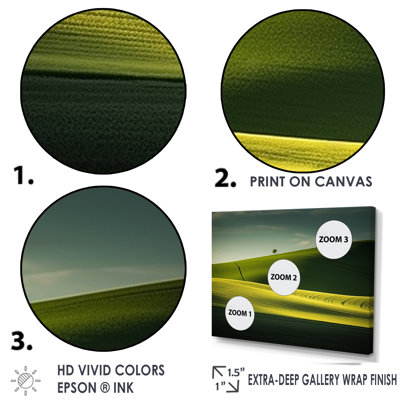 Photo de prairie monochrome verte sur toile