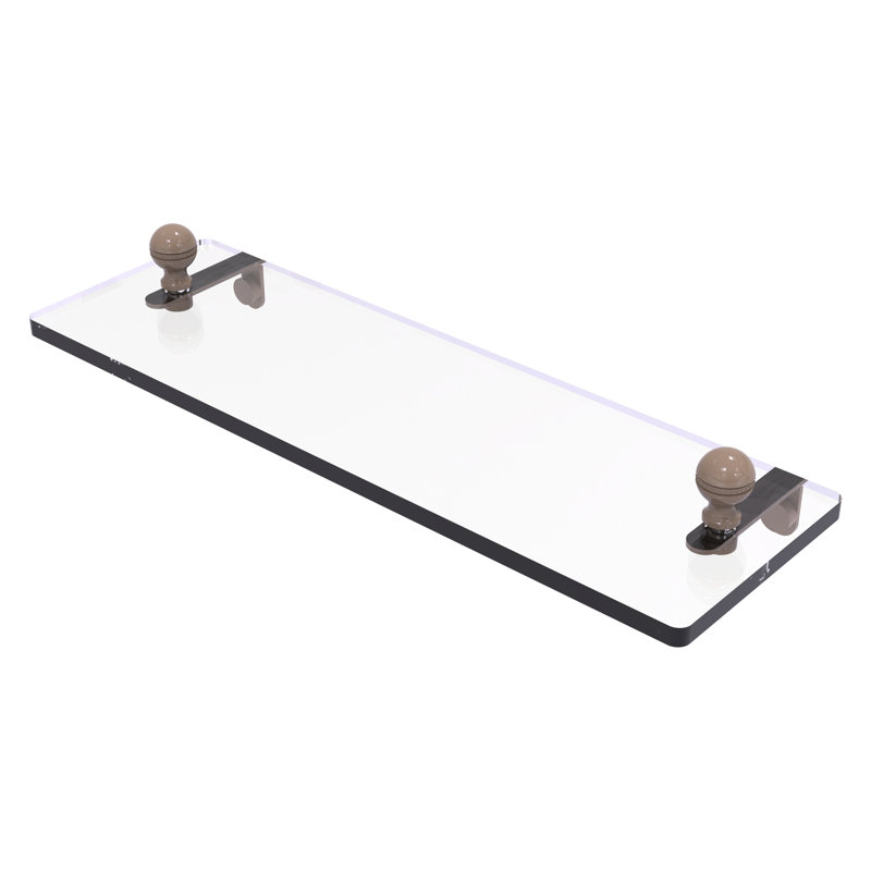 Tablette de meuble-lavabo en verre avec bords biseautés Mambo, H 2,25 po x l 16 po x P 5 po, Beige ombré