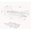Lit simple avec couchette et plateforme, sans sommier, idéal pour les petites chambres et les espaces invités, blanc