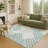 Machine Washable Indoor/Outdoor Bourkelands ACN2339 Geometric Rug-829243482