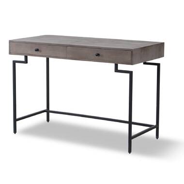 Lumisource Avery Mid Century Modern 45 W Writing Desk WalnutBlack - Office  Depot