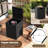 2 PCS Outdoor Rattan Fire Table Set with Tank Cover Tempered Glass Tabletop Black-2099005843