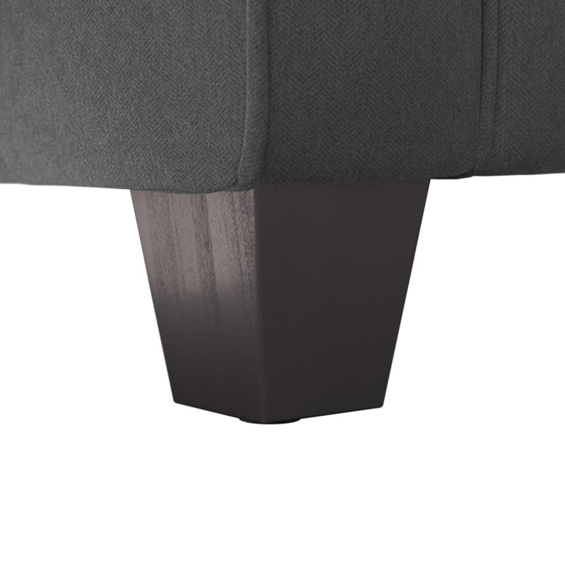 Alitza Upholstered Sofa, 35.74" H x 85" W x 33.46" D, Charcoal Gray