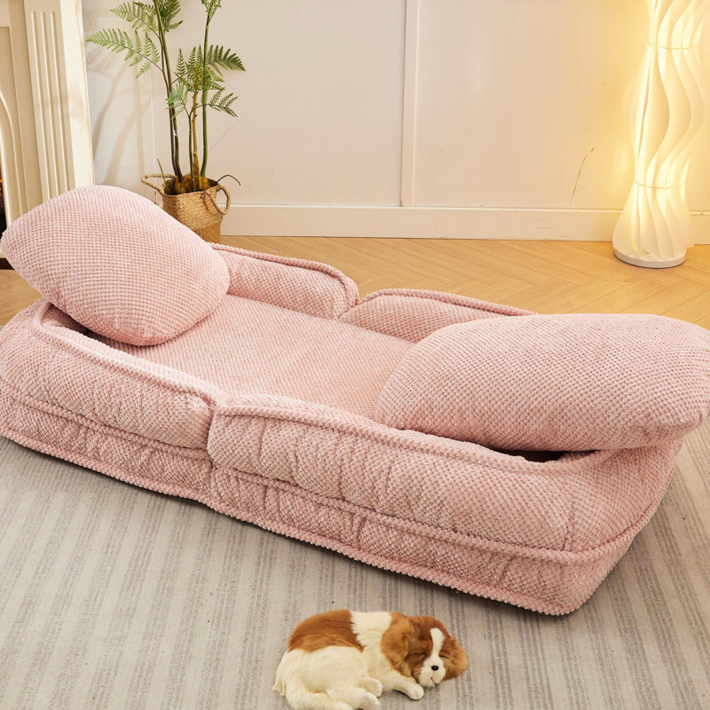 Lit rose polyvalent, 5 positions réglables, pour lit pour chien à usage domestique, réglages, doux