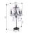 5-light Farmhouse Tranditional Crystal Table Lamp Black Craft Candelabra Lighting Fixture