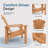 Dareona Pakkdiarie Set of 4 HDPE Stackable Adirondack Chairs with Cup Holders, All-Weather Outdoor Patio Chairs-1803586825-1802343055