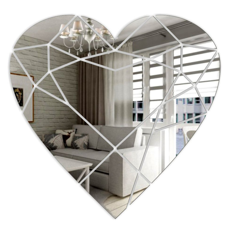 Bryana Flat Wall Mirror, 48cm H x 70cm W, Silver