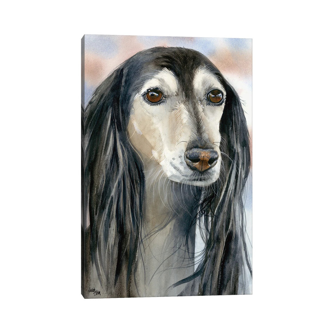 Gazelle Hound - Saluki Dog von Judith Stein - Galerie-umwickelte Leinwand Giclée auf Leinwand