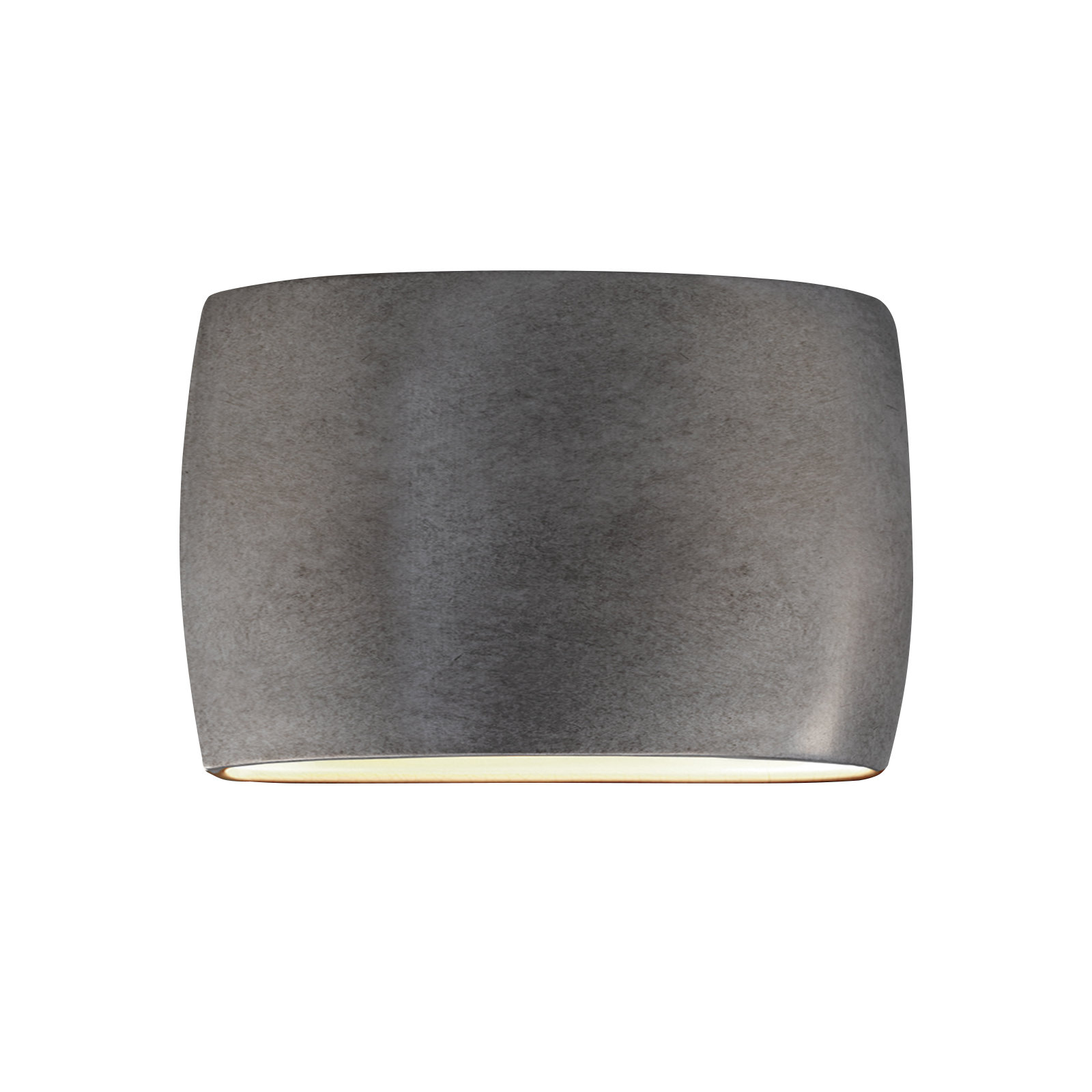 Logan Outdoor Ceramic Wall Light, 9.75" H x 16" W x 4" D, Antique Silver, Incandescent