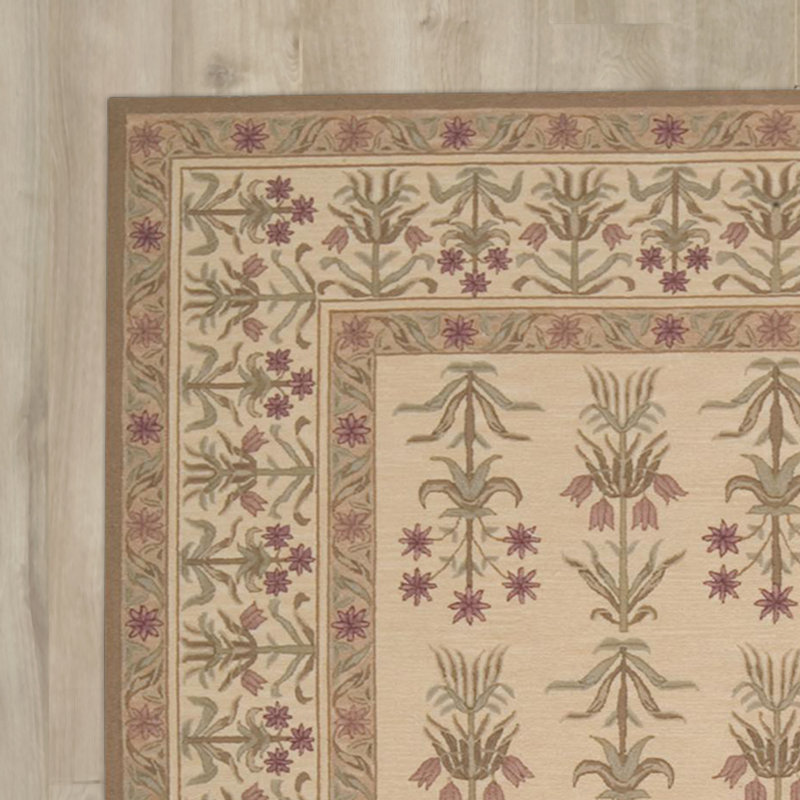 Centerville Wool Floral Indoor Rug, Round 8'