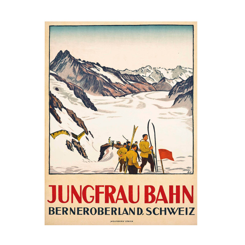 Art sur toile, 1928, Emil Cardinaux Jungfrau, H 19 po x l 14 po