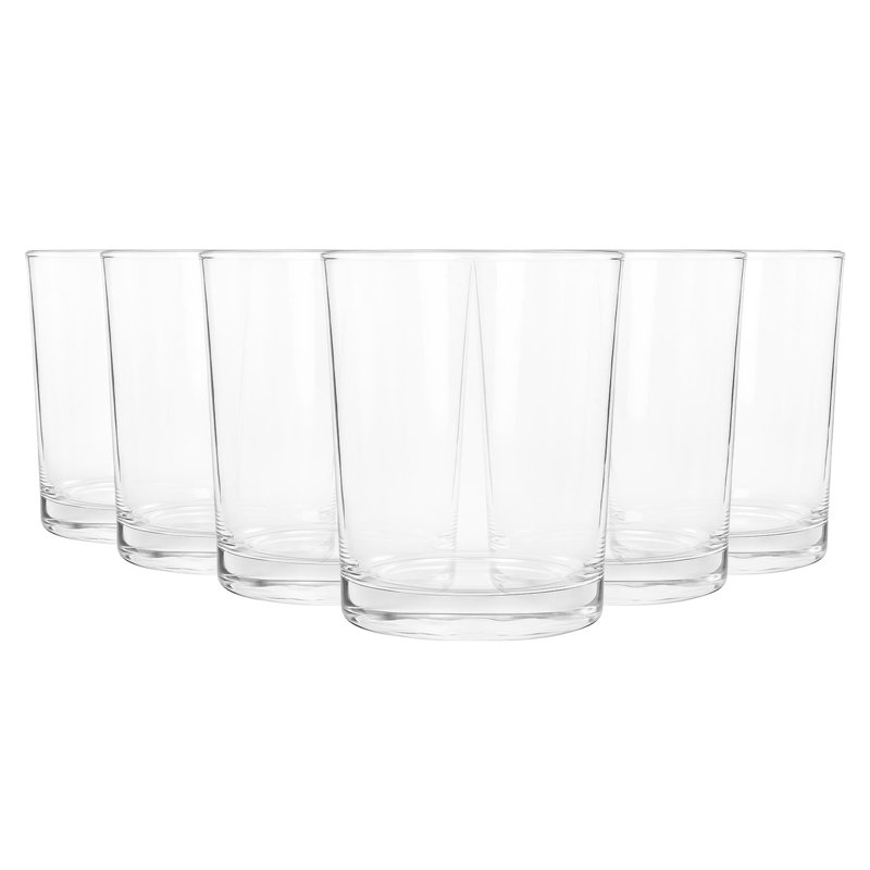 Argon Tableware Water Glasses - Drinking Tumblers - Straight-Sided Everyday Glassware Set, 250ml, Pack of 6
