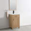 20,38 po X P 15,69 po P x 34,13 po Meuble-lavabo autoportant simple H en chêne blanc avec lavabo en céramique