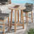 Wellspring 36" Outdoor Patio Teak Wood Bar Table In Natural