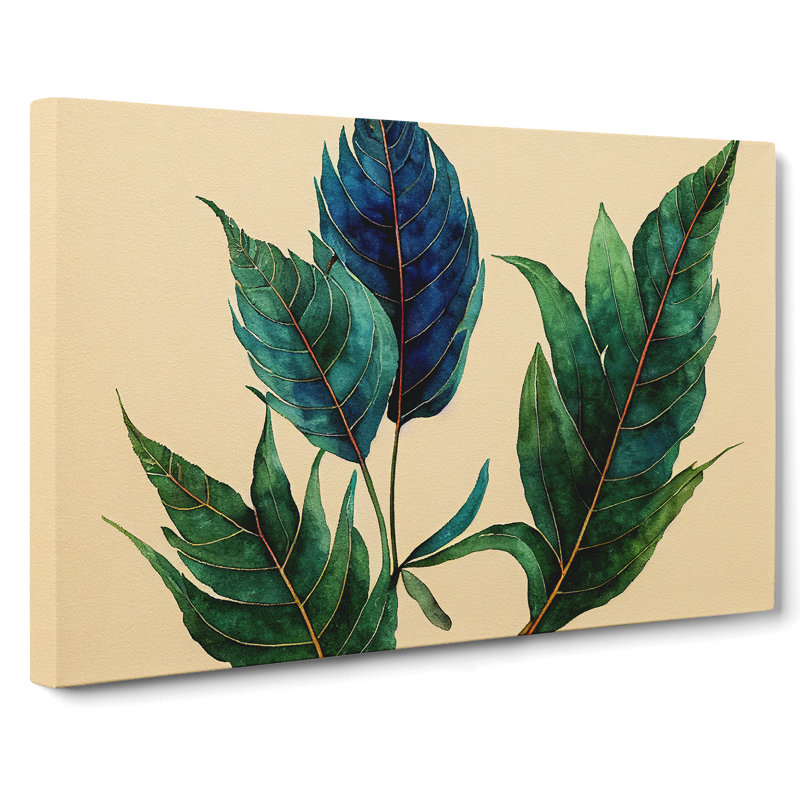Luscious Leaf - Wrapped Canvas Painting, 35cm H x 50cm W x 3cm D