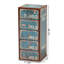 Bourbeau Blue/Brown Finished Accent Chest with 5 drawer, 28.15'' H X 11.65'' W X 11.65'' D
