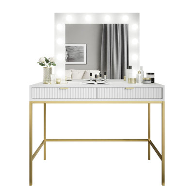 Aldonia Dressing Table with Mirror