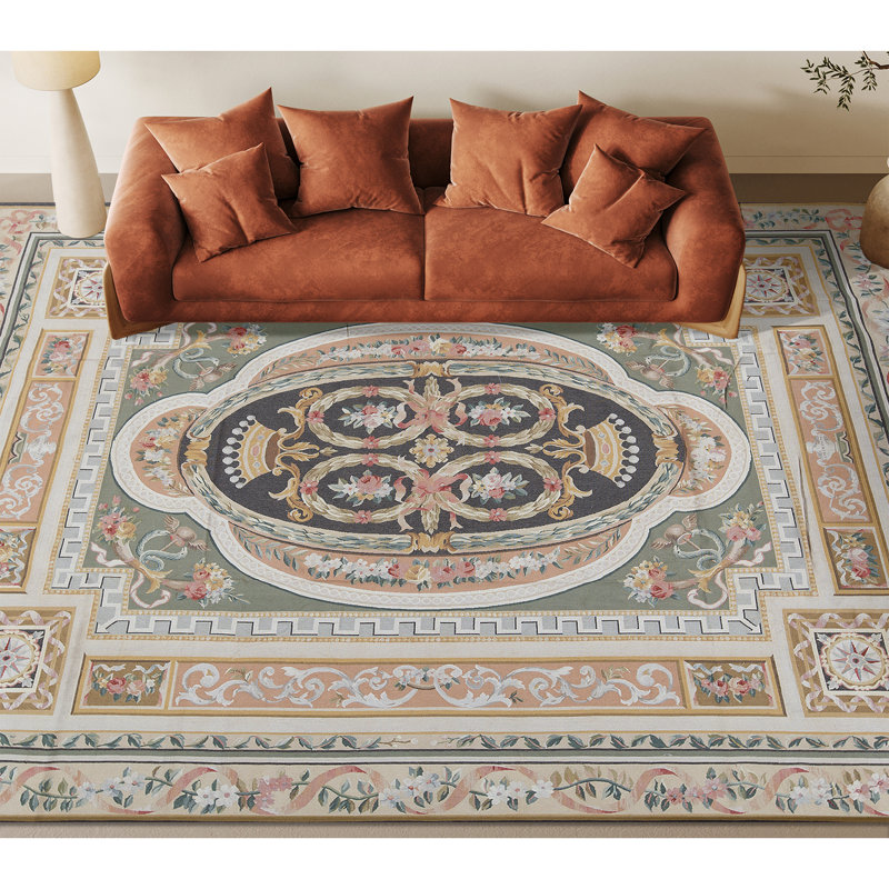 Hand-Knotted High-Quality Black and Ivory Area Rug