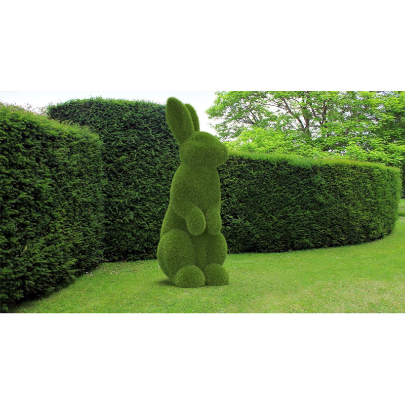 Topiaire de grand lapin vert extérieur